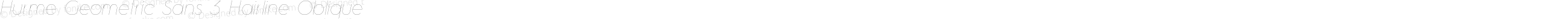 Hurme Geometric Sans 3 Hairline Oblique