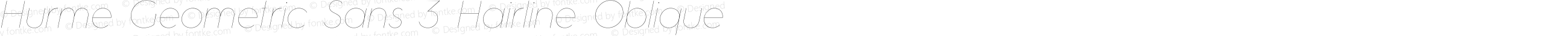 Hurme Geometric Sans 3 Hairline Oblique