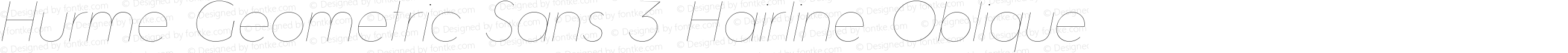 Hurme Geometric Sans 3 Hairline Oblique