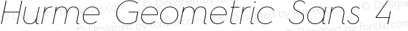 Hurme Geometric Sans 4 Thin Oblique