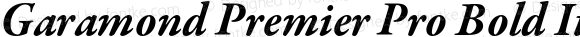 Garamond Premier Pro Bold Italic