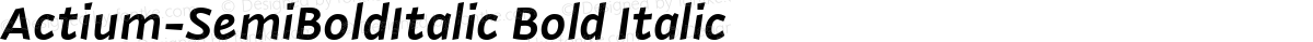 Actium-SemiBoldItalic Bold Italic