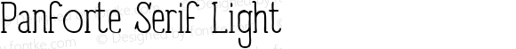 Panforte Serif Light