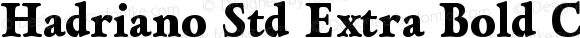 Hadriano Std Extra Bold Condensed