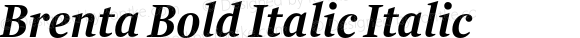 Brenta Bold Italic Italic