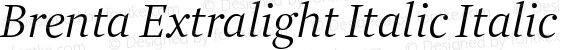 Brenta Extralight Italic Italic