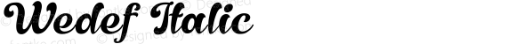 Wedef Italic