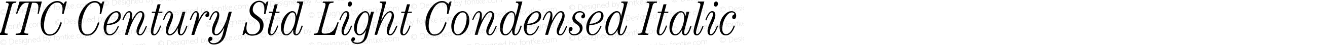 ITC Century Std Light Condensed Italic