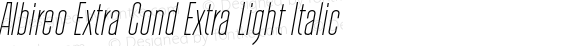 Albireo Extra Cond Extra Light Italic