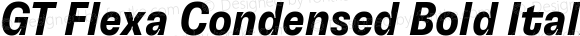 GT Flexa Condensed Bold Italic