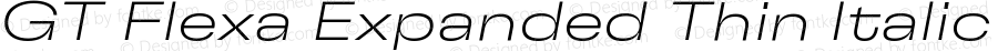 GT Flexa Expanded Thin Italic