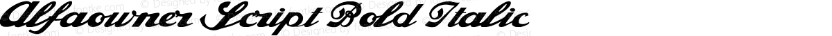 Alfaowner Script Bold Italic
