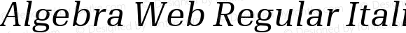 Algebra Web Regular Italic