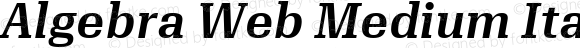 Algebra Web Medium Italic