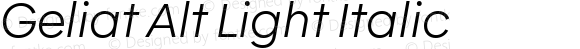 Geliat Alt Light Italic