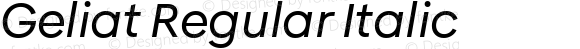 Geliat Regular Italic