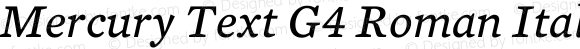 Mercury Text G4 Roman Italic