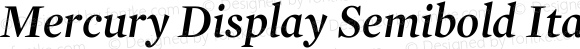 Mercury Display Semibold Italic