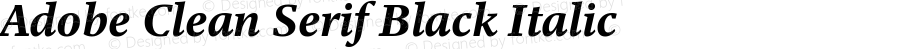 Adobe Clean Serif Black Italic