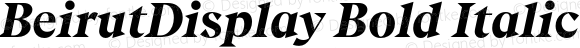 BeirutDisplay Bold Italic