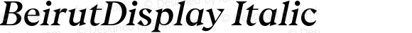 BeirutDisplay-RegularItalic