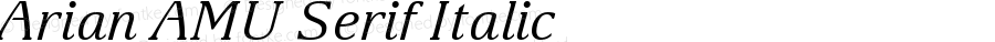 Arian AMU Serif Italic