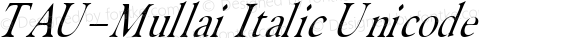 TAU-Mullai Italic Unicode