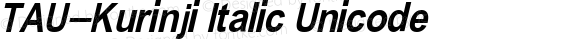 TAU-Kurinji Italic Unicode