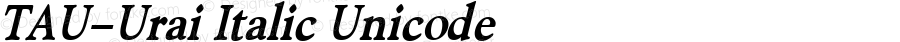 TAU-Urai Italic Unicode