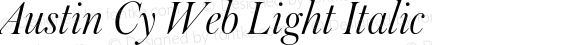 Austin Cy Web Light Italic