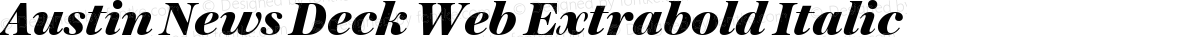 Austin News Deck Web Extrabold Italic