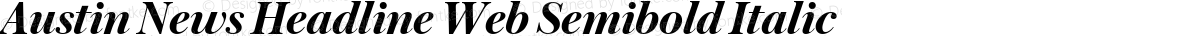 Austin News Headline Web Semibold Italic