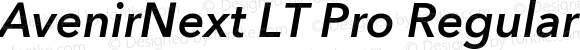 AvenirNext LT Pro Regular Bold Italic