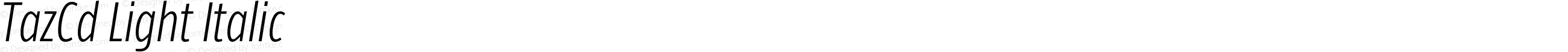 TazCd Light Italic
