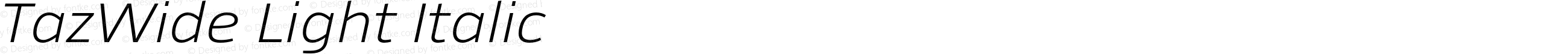 TazWide LightItalic