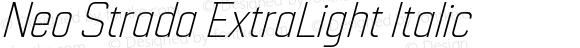 Neo Strada ExtraLight Italic