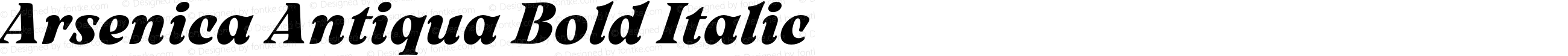 Arsenica Antiqua Bold Italic