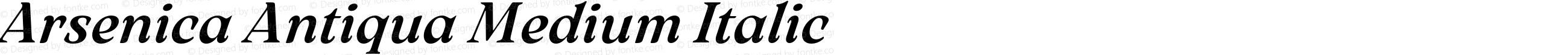 Arsenica Antiqua Medium Italic