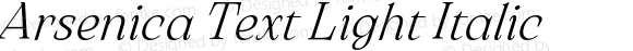 Arsenica Text Light Italic