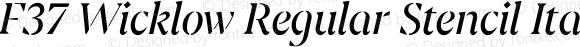 F37 Wicklow Regular Stencil Italic