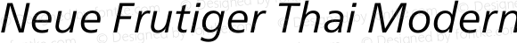 Neue Frutiger Thai Modern Italic