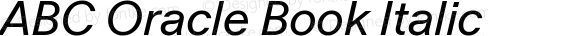 ABC Oracle Book Italic