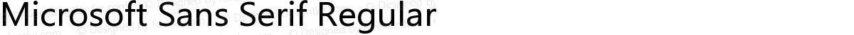 Microsoft Sans Serif Regular