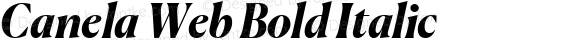 Canela Web Bold Italic