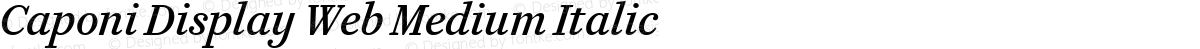 Caponi Display Web Medium Italic