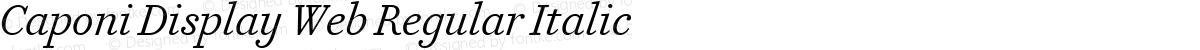 Caponi Display Web Regular Italic