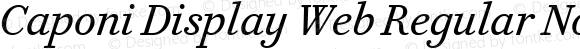 Caponi Display Web Regular No 2 Italic