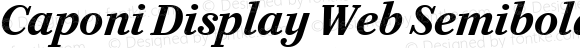 Caponi Display Web Semibold Italic