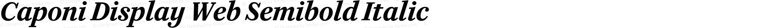 Caponi Display Web Semibold Italic