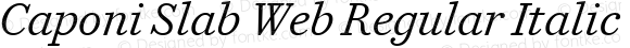 Caponi Slab Web Regular Italic